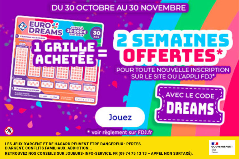 Tirage EuroDreams Jeudi 30 Novembre : Jusqu'à 20.000€ à Gagner Par Mois ...