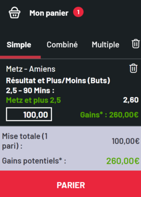 Prono Metz Amiens J8