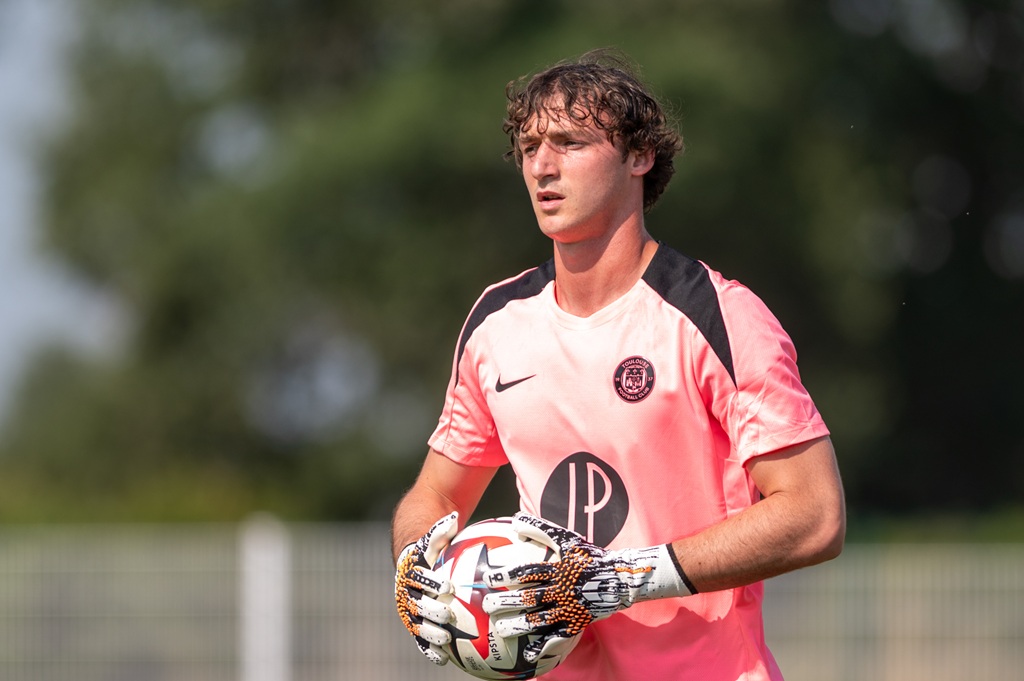 Justin LACOMBE Of Toulouse during the friendly match between Pau and Toulouse at Complexe Sportif d'Andromede on July 20, 2024 in Blagnac, France. (Photo by Nathan Barange/Icon Sport) - Photo by Icon Sport l Valenciennes FC