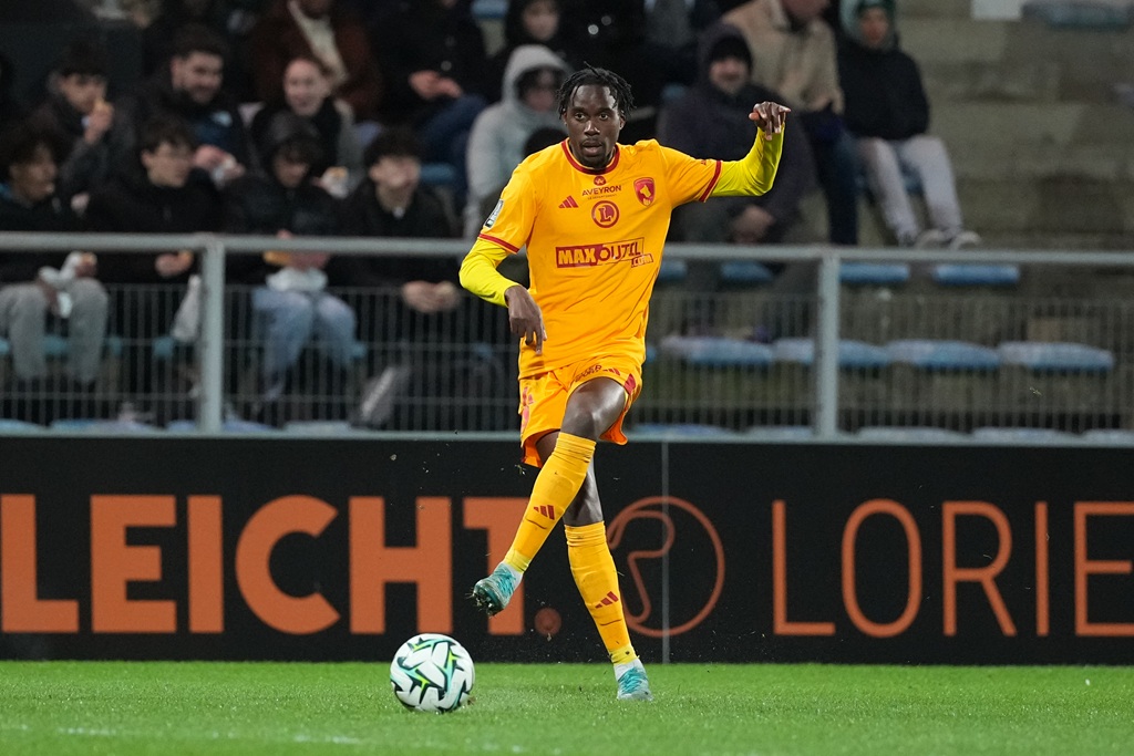 Stone Mambo of Rodez during the Ligue 2 BKT match between Lorient and Rodez at Stade du Moustoir on March 1, 2025 in Lorient, France. (Photo by Dave Winter/FEP/Icon Sport) - Photo by Icon Sport