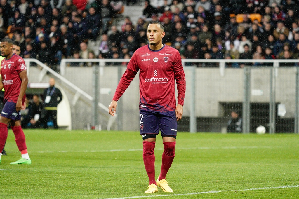 Mehdi ZEFFANE of Clermont during the Ligue 1 Uber Eats match between Clermont and Toulouse at Stade Gabriel Montpied on March 31, 2024 in Clermont-Ferrand, France.(Photo by Dave Winter/FEP/Icon Sport) - Photo by Icon Sport